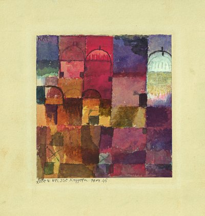 Røde og hvide kupler, 1914 af Paul Klee
