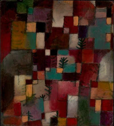 Rødgrønne og violet-gule rytmer af Paul Klee