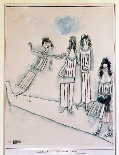 Scene med piger (Tegning, 20. århundrede) af Paul Klee