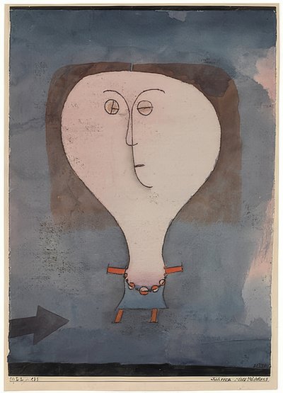 Forskrækkelse for en pige. 1922 af Paul Klee