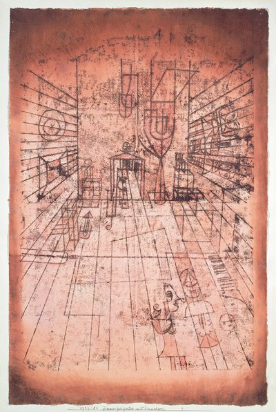 Schweiz, Bern, værelsesperspektiv med indbyggere af Paul Klee
