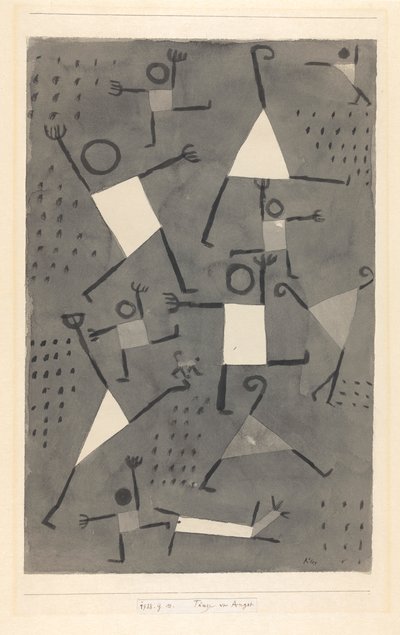 Danse forårsaget af frygt, 1938. af Paul Klee