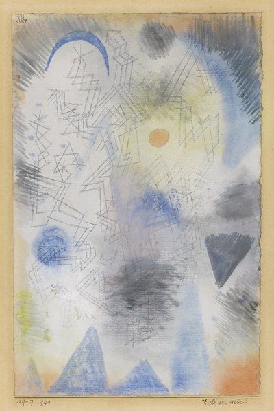 Mål i tågen, 1917 af Paul Klee
