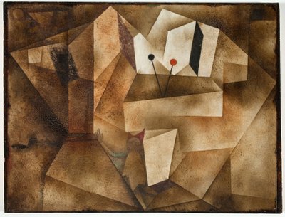 Kettledrum-orgelet (Die Paukernorgel) 1930 (olie på pap) af Paul Klee