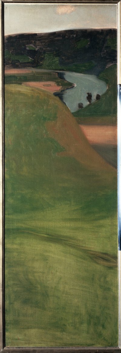 Udsigt over Aar-dalen, Schweiz - Maleri af Paul Klee
