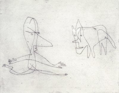 Hvorfor løber han? af Paul Klee