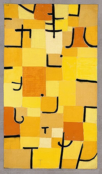 Tegn i gult. 1937 af Paul Klee