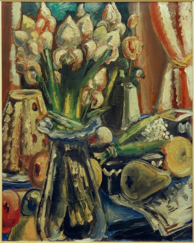 Stilleben med en buket iris af Paul Kleinschmidt