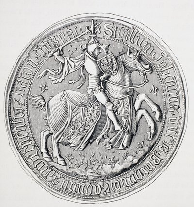 Segl af Jean Ii, hertug af Burgund, greve af Nevers og baron af Donzy 1371 - 1419. af Paul Lacroix