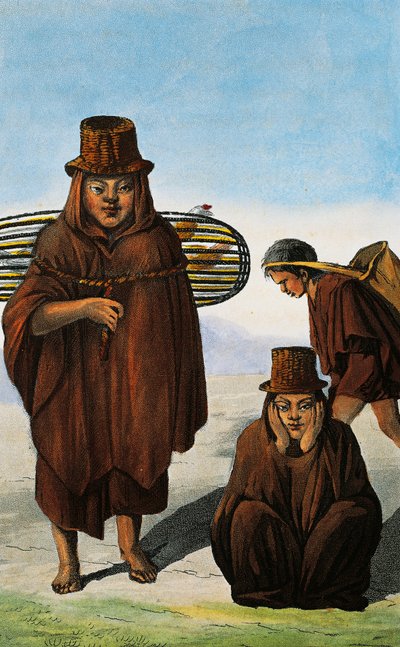 Fjerkræsælger, tigger og arbejder, Colombia, gravering af Paul Legrand fra Travels in the Republic of Colombia i årene 1822 og 1823, af Gaspard Theodore Mollien (1796-1872), Sydamerika af Paul Legrand