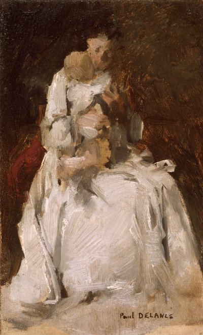 Mor og barn (maleri) af Paul Louis Delance