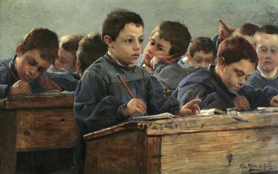 I klasseværelset, 1886. af Paul Louis Martin des Amoignes