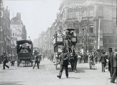 Ludgate Circus, London, forberedt til dronningens jubilæum, 1897 af Paul Martin