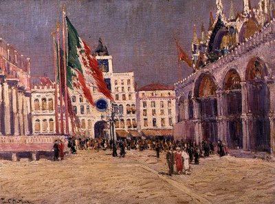 Festival Day, ca. 1925 (olie på lærred) af Paul Mathieu