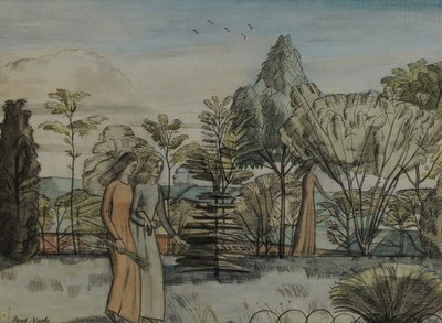 Barbara i haven af Paul Nash