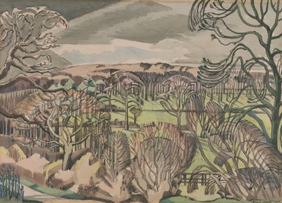 Landskab ved Fulmer, Buckinghamshire af Paul Nash