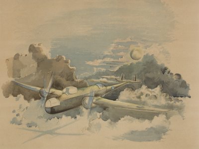 Måneskinsrejse, Hampden flyver over skyerne af Paul Nash