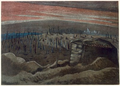 Sanctuary Wood, fra britiske kunstnere ved fronten, fortsættelse af vestfronten, tredje del, Paul Nash af Paul Nash