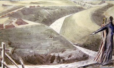 The Great Dyke, Romney Marsh af Paul Nash