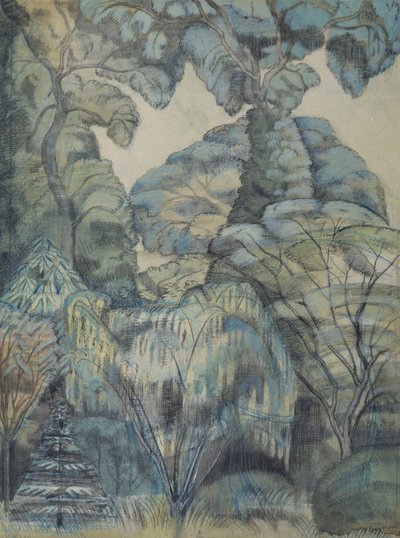 Træer i Bird Garden, Iver Heath af Paul Nash