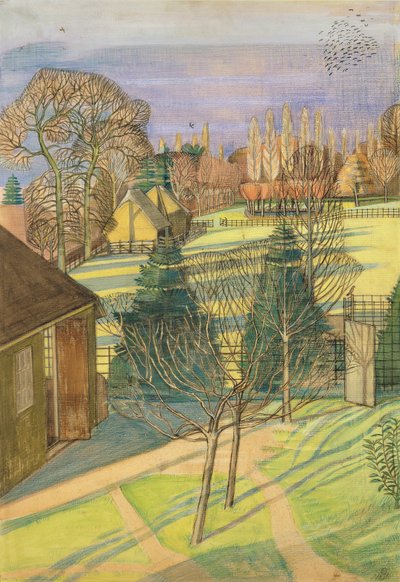 Vinterlandskab af Paul Nash