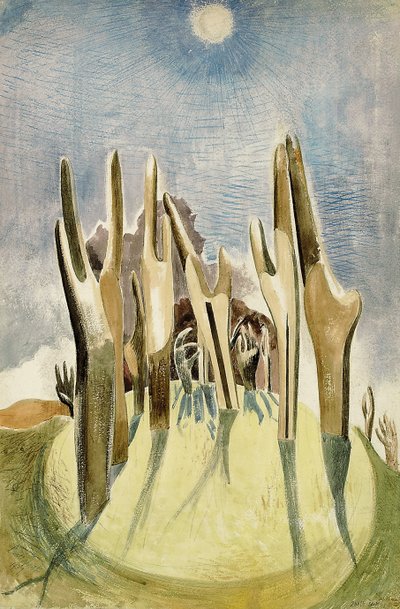 Træ på Bakken af Paul Nash