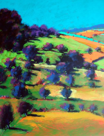 Barrowwake Looking Northwest (Detail #2), 2025 (akryl på plade) af Paul Powis