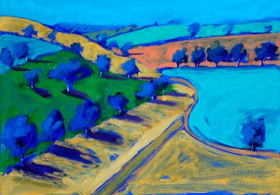 Near Malvern, 2024 (akryl på plade) af Paul Powis