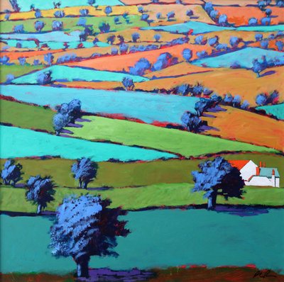 I nærheden af Sidmouth (akryl om bord) af Paul Powis