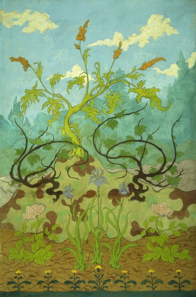Guldris og Mauve Iris; Gule og lilla iris, 1899 af Paul Elie Ranson