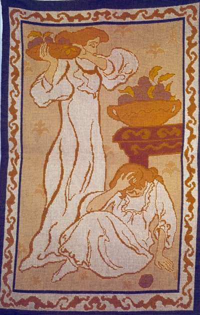 Women in White Tapestry af Paul Ranson (1864-1909) Paris fra det 20. århundrede, kommunalt museum for moderne kunst af Paul Elie Ranson