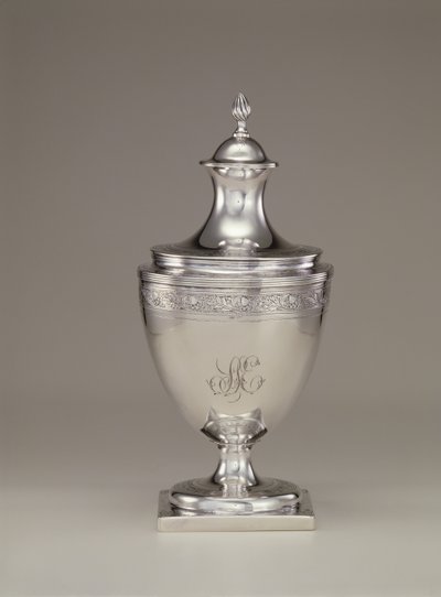 Sukkerskål med låg, ca. 1795 af Paul Revere