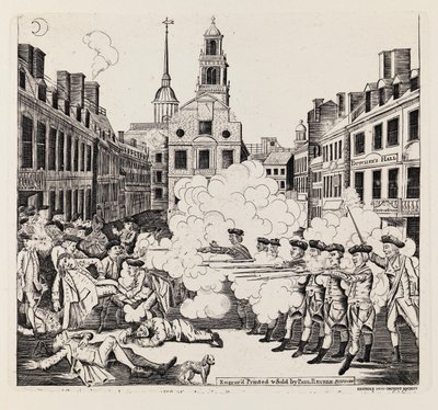 Den blodige massakre af Paul Revere