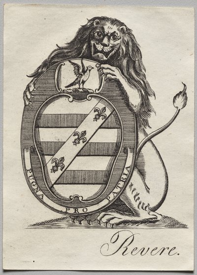 Bogskilt: Våbenskjold af Paul Revere II