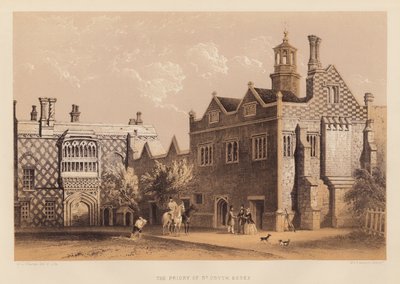Priory of St Osyth, Essex (akvatint) af Paul Rink