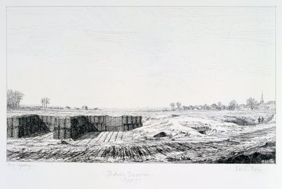 Preussisk batteri, belejring af Paris, 1870-1871 af Paul Roux