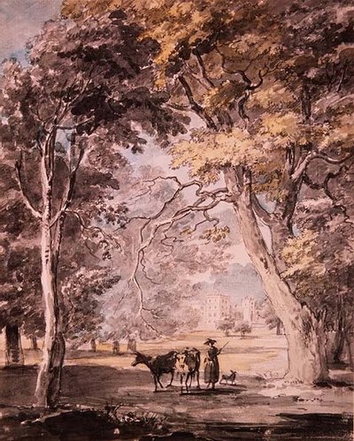 En mælkepige i Windsor Great Park ca. 1765-70 af Paul Sandby