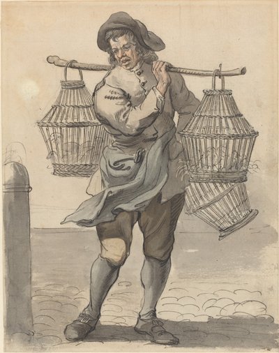 En fjerkræ sælger af Paul Sandby