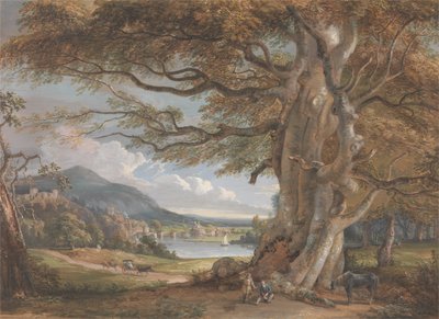 Bridgnorth (kropsfarve, akvarel, kridt og grafit på papir) af Paul Sandby