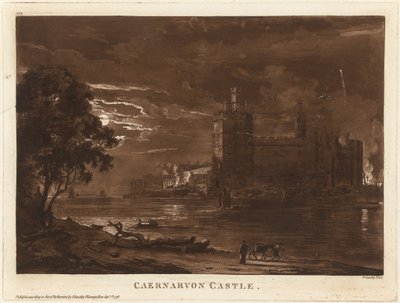 Caernarvon Castle (nat) af Paul Sandby