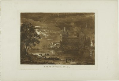 Caernarvon Slot af Paul Sandby