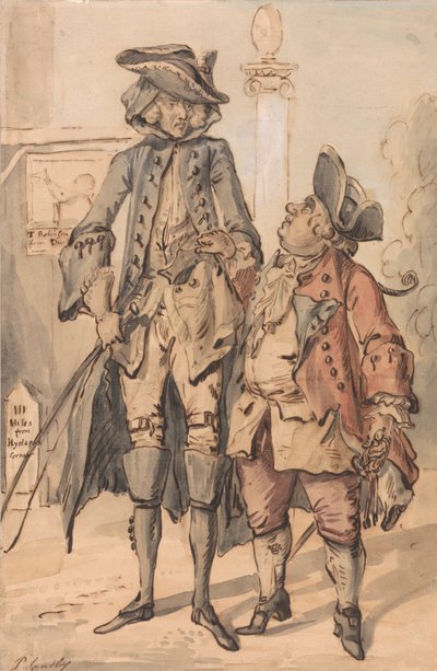 Karikatur af George Bubb Dodington og Sir Thomas Robinson af Paul Sandby