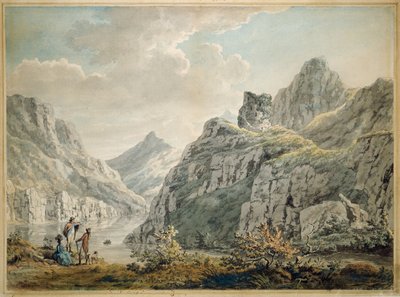 Dolbardarn Castle og Llanberris Lake, 1764 af Paul Sandby