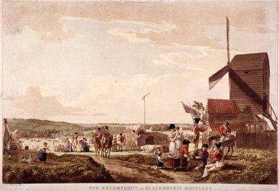 Lejr på Blackheath, Greenwich, London, 1780. af Paul Sandby