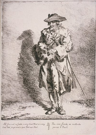Sælger af flint og stål, Cries of London, 1760 af Paul Sandby