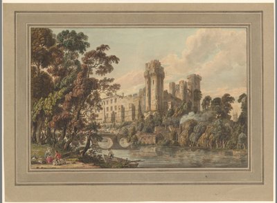 Udsigt over Warwick Castle af Paul Sandby