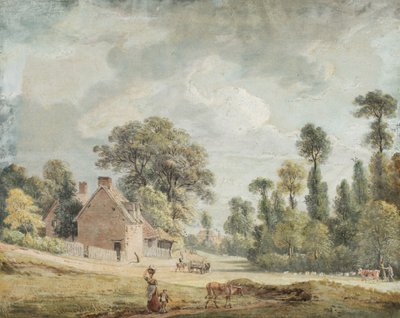 Kigger ned ad Egham Hill af Paul Sandby