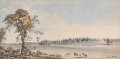 North West View af Wakefield Lodge i Whittlebury Forest, Northamptonshire af Paul Sandby