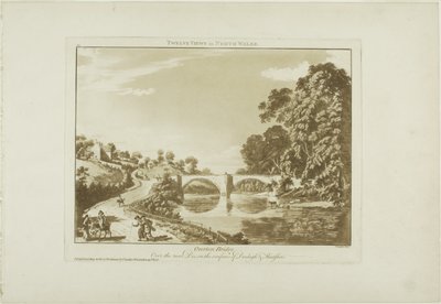 Overton Bridge/Over floden Dee, på grænserne af Denbigh og Flintshire af Paul Sandby