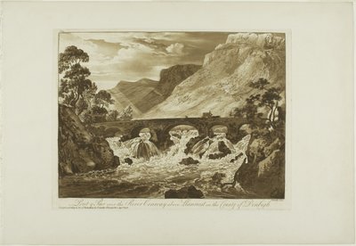 Pont y Pair over floden Conway over Llanrwst i grevskabet Denbigh af Paul Sandby
